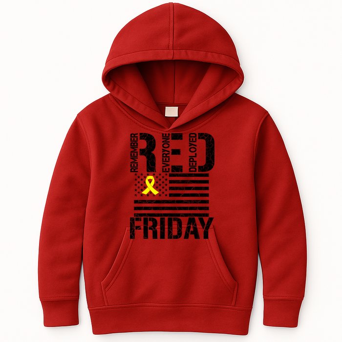 R.E.D. Remember Everyone Deployed Red Friday Kids Hoodie