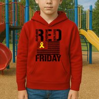 R.E.D. Remember Everyone Deployed Red Friday Kids Hoodie