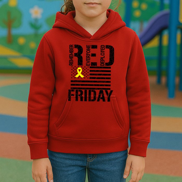 R.E.D. Remember Everyone Deployed Red Friday Kids Hoodie