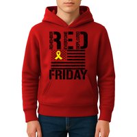 R.E.D. Remember Everyone Deployed Red Friday Kids Hoodie