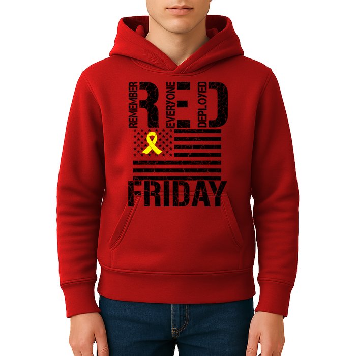 R.E.D. Remember Everyone Deployed Red Friday Kids Hoodie
