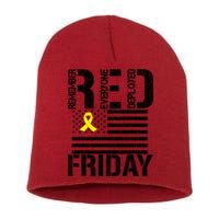 R.E.D. Remember Everyone Deployed Red Friday Short Acrylic Beanie