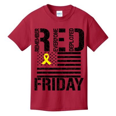 R.E.D. Remember Everyone Deployed Red Friday Kids T-Shirt
