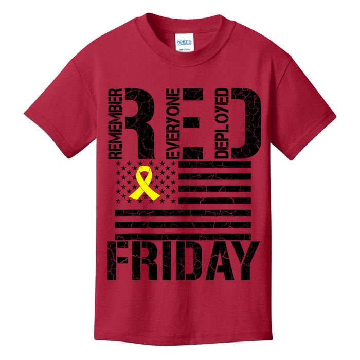 R.E.D. Remember Everyone Deployed Red Friday Kids T-Shirt