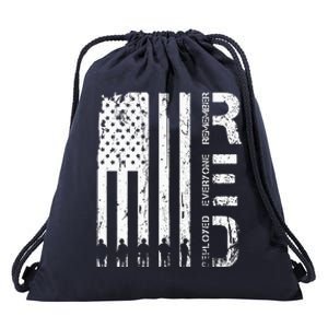 Red Remember Everyone Deployed Military Friday Wear Veterans Drawstring Bag