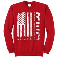 Red Remember Everyone Deployed Military Friday Wear Veterans Sweatshirt