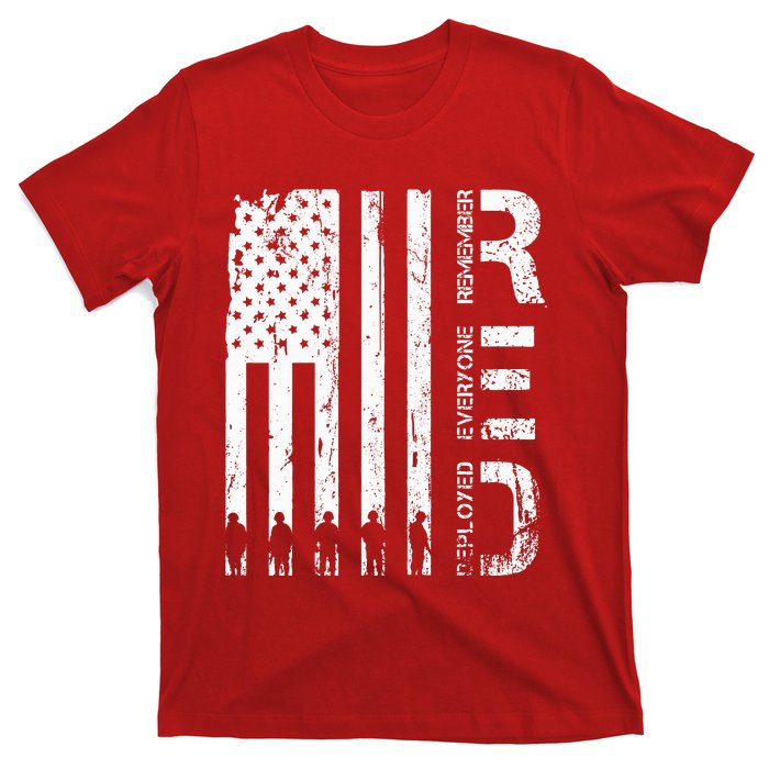 Red Remember Everyone Deployed Military Friday Wear Veterans T-Shirt