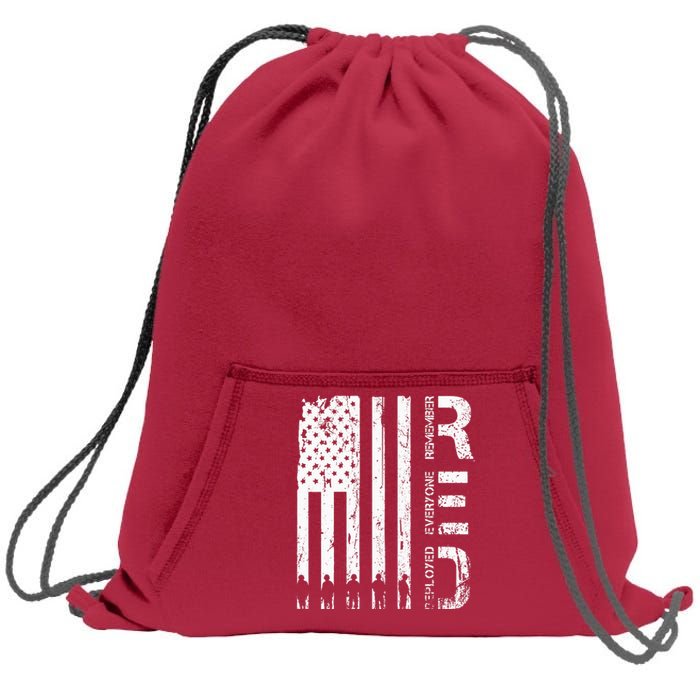 Red Remember Everyone Deployed Military Friday Wear Veterans Sweatshirt Cinch Pack Bag