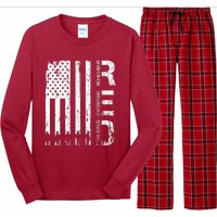 Red Remember Everyone Deployed Military Friday Wear Veterans Long Sleeve Pajama Set