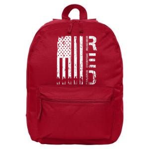 Red Remember Everyone Deployed Military Friday Wear Veterans 16 in Basic Backpack