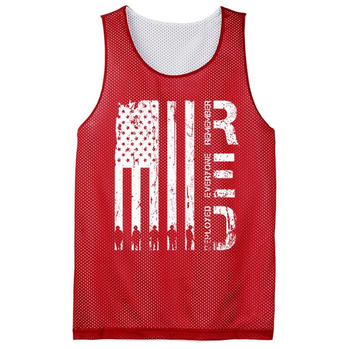 Red Remember Everyone Deployed Military Friday Wear Veterans Mesh Reversible Basketball Jersey Tank