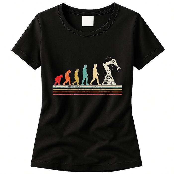 Robot Robotics Engineer Retro Vintage Women's T-Shirt