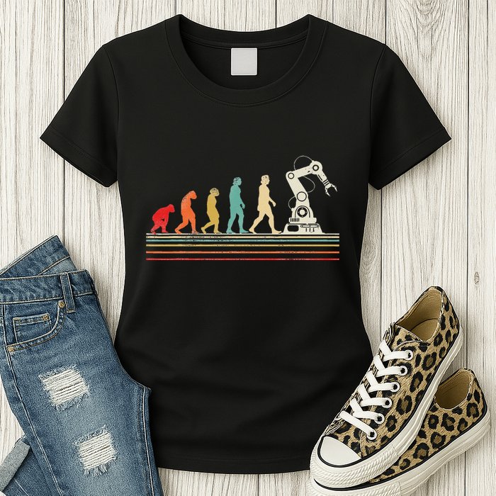 Robot Robotics Engineer Retro Vintage Women's T-Shirt