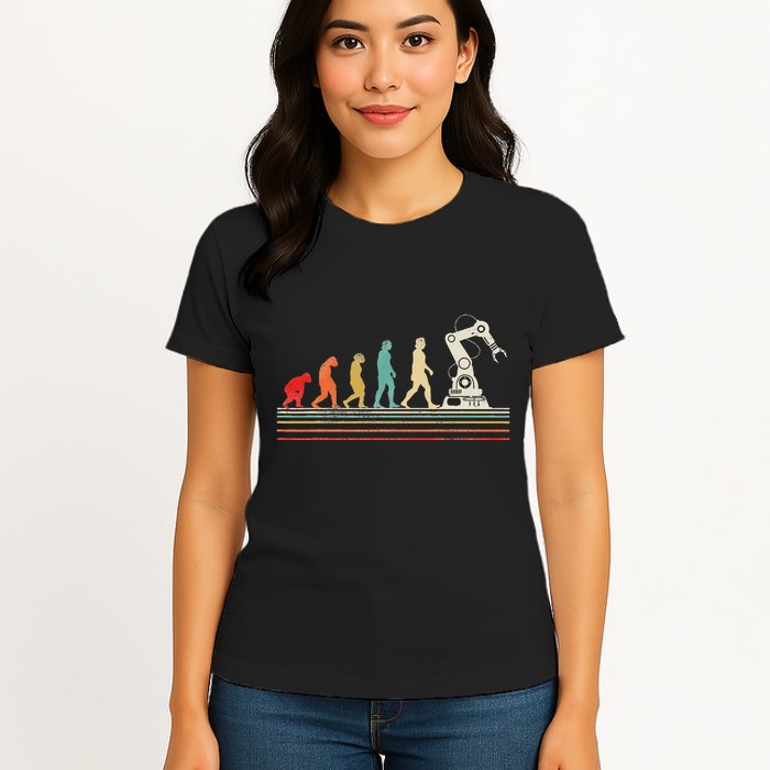 Robot Robotics Engineer Retro Vintage Women's T-Shirt