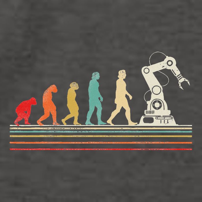 Robot Robotics Engineer Retro Vintage Vector Backpack