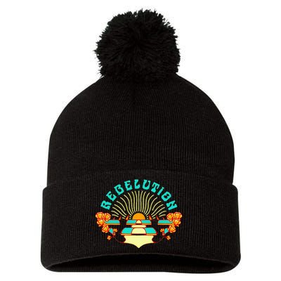 Rebelution Pom Pom 12in Knit Beanie