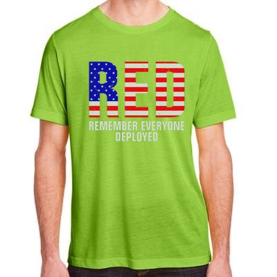 RED Remember Everyone Deployed Grunge Flag Adult ChromaSoft Performance T-Shirt