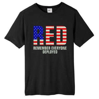 RED Remember Everyone Deployed Grunge Flag Tall Fusion ChromaSoft Performance T-Shirt