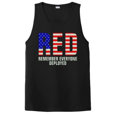 RED Remember Everyone Deployed Grunge Flag PosiCharge Competitor Tank