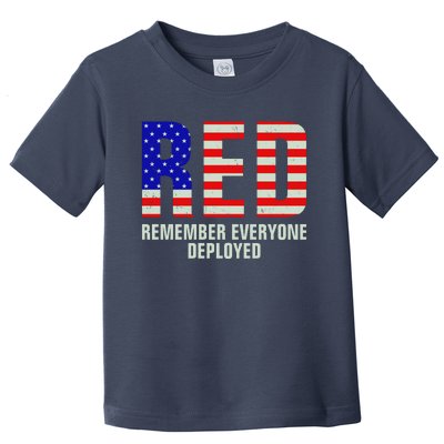 RED Remember Everyone Deployed Grunge Flag Toddler T-Shirt