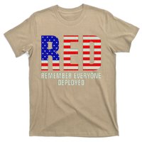 RED Remember Everyone Deployed Grunge Flag T-Shirt