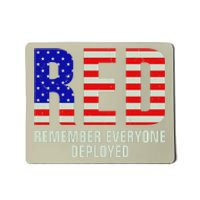 RED Remember Everyone Deployed Grunge Flag Mousepad