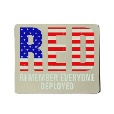 RED Remember Everyone Deployed Grunge Flag Mousepad