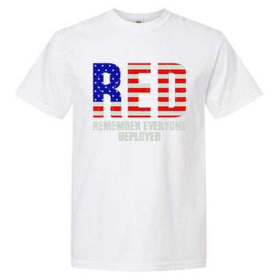 RED Remember Everyone Deployed Grunge Flag Garment-Dyed Heavyweight T-Shirt