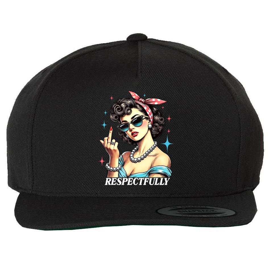 Respectfully Wool Snapback Cap