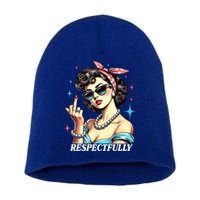 Respectfully Short Acrylic Beanie