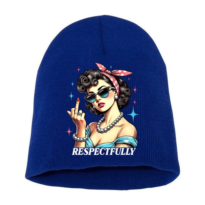 Respectfully Short Acrylic Beanie