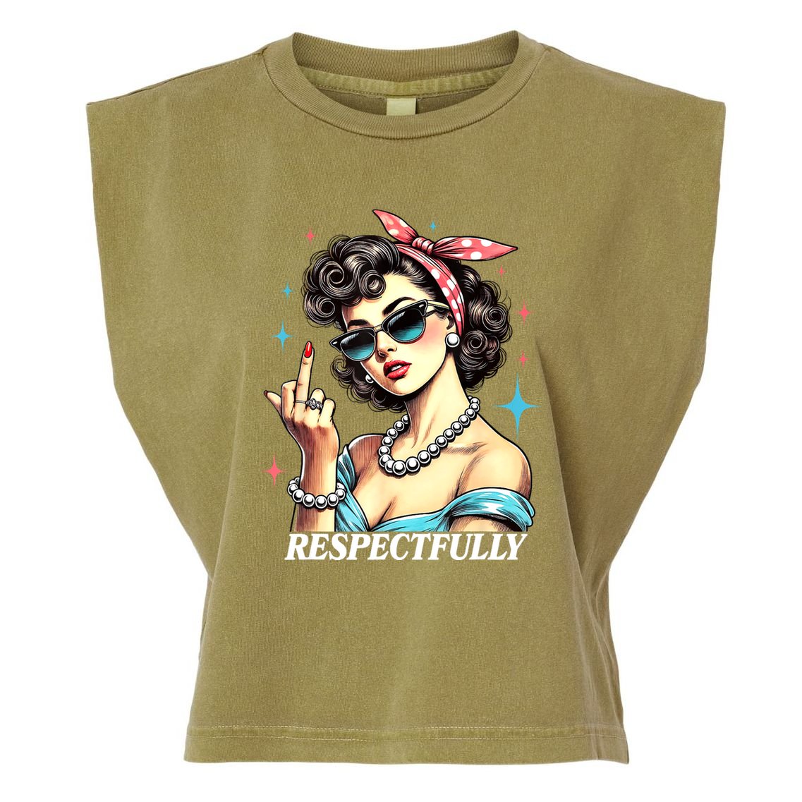 Respectfully Garment-Dyed Women's Muscle Tee
