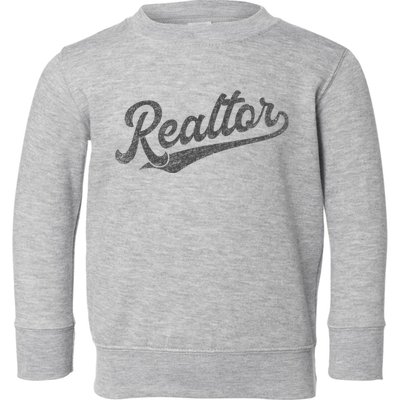 Realtor Real Estate Agent Retro Toddler Sweatshirt