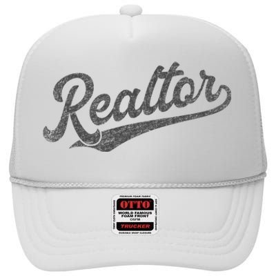 Realtor Real Estate Agent Retro High Crown Mesh Back Trucker Hat