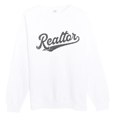 Realtor Real Estate Agent Retro Premium Crewneck Sweatshirt