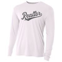 Realtor Real Estate Agent Retro Cooling Performance Long Sleeve Crew