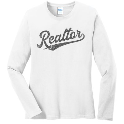 Realtor Real Estate Agent Retro Ladies Long Sleeve Shirt