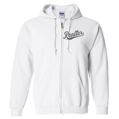 Realtor Real Estate Agent Retro Full Zip Hoodie