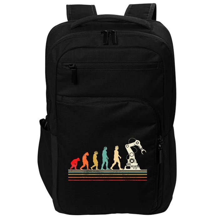Robot Robotics Engineer Retro Vintage Impact Tech Backpack
