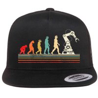 Robot Robotics Engineer Retro Vintage Flat Bill Trucker Hat