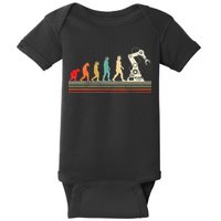 Robot Robotics Engineer Retro Vintage Baby Bodysuit