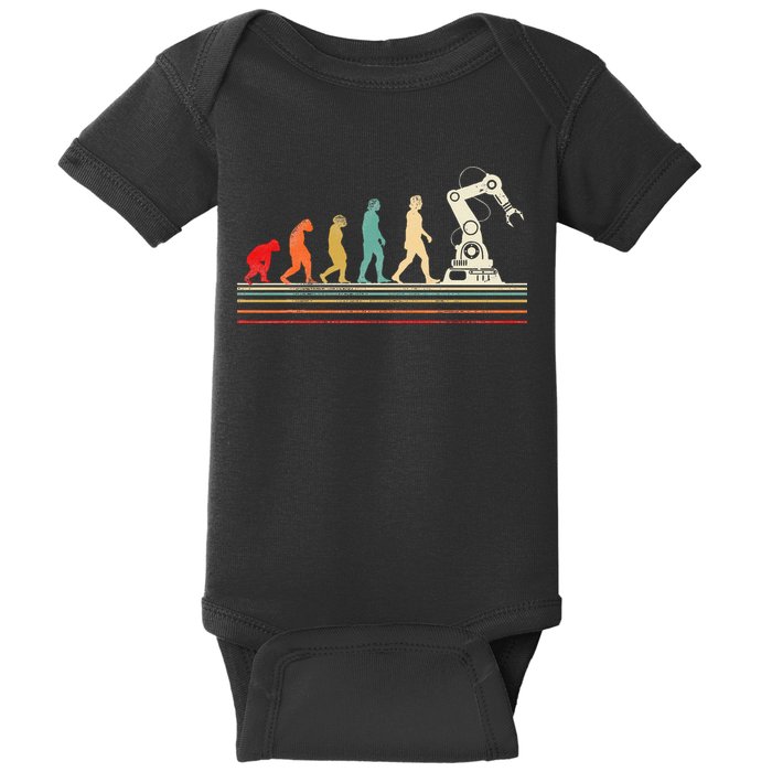 Robot Robotics Engineer Retro Vintage Baby Bodysuit