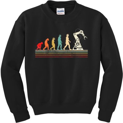 Robot Robotics Engineer Retro Vintage Kids Sweatshirt