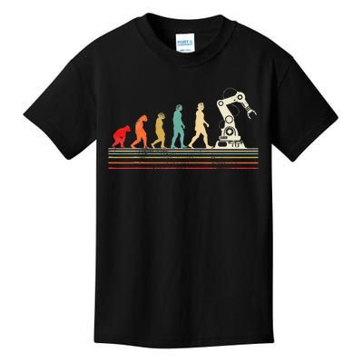 Robot Robotics Engineer Retro Vintage Kids T-Shirt