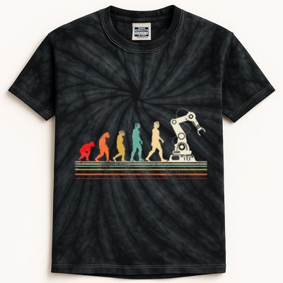 Robot Robotics Engineer Retro Vintage Kids Tie-Dye T-Shirt