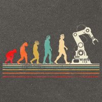 Robot Robotics Engineer Retro Vintage Cotton Canvas Backpack