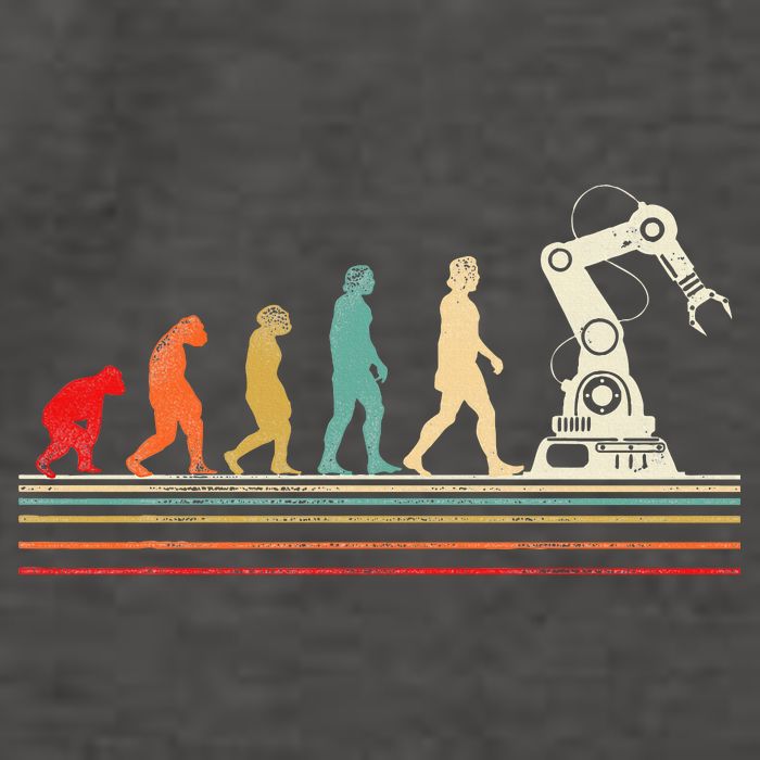 Robot Robotics Engineer Retro Vintage Vector Backpack