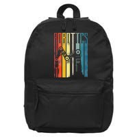 Robot Robotics Engineer Vintage Robotics 16 in Basic Backpack