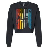 Robot Robotics Engineer Vintage Robotics Cropped Pullover Crew