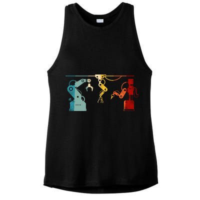 Robot Robotics Engineer Retro Vintage Ladies PosiCharge Tri-Blend Wicking Tank